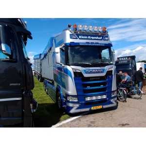 73094 - Scania S730 Highline rigid truck hookarm container + trailer Klein Kromhof /1:50 TEKNO