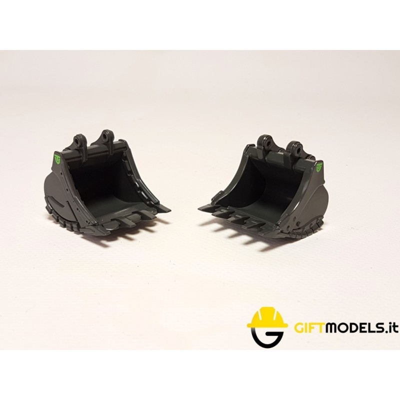 GM11/2 - SET buckets TV Benne 25-35tons class - GREY /1:50 giftmodels GM11/2 - SET buckets TV Benne 25-35tons class - GREY /1:50 giftmodels