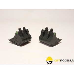 GM11/2 - SET buckets TV Benne 25-35tons class - GREY /1:50 giftmodels