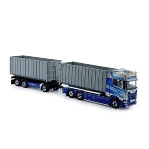 73094 - Scania S730 Highline rigid truck hookarm container + trailer Klein Kromhof /1:50 TEKNO