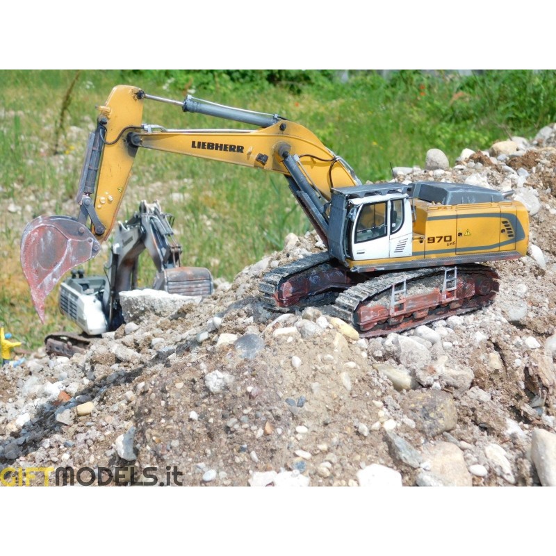 WM009 - Liebherr R970 escavatore cingolato - effetto sporcatura /1:50 giftmodels WM009 - Liebherr R970 escavatore cingolato - effetto sporcatura /1:50 giftmodels