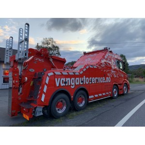 WSI01-3212 - Scania Vlastuin Torpedo 8X4 (resin) Wrecker OMARS - Vang Auto-Service AS /1:50 WSImodels