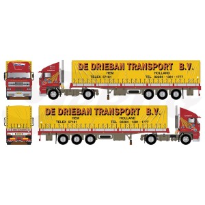81527 - DAF 3300 4x2 classic trailer centinato Drieban /1:50 TEKNO