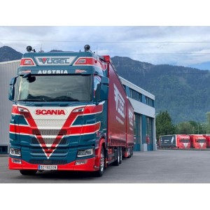 83616 - Scania Next Gen S-serie Highline autotreno biga Vogel Transporte /1:50 TEKNO