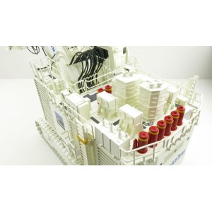 BR25026/9  KOMATSU PC8000 escavatore frontale da miniera - Diesel WHITE /1:50 BYMO