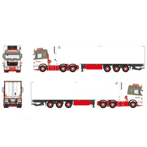 WSI01-4106 - Scania CR20N 6x2 frigo 3assi De Kraker /1:50 WSImodels