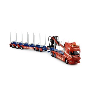 84857 - Scania NGR Highline combi SUNDE - trasporto legname  /1:50 TEKNO