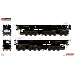 WSI54-2016 Liebherr LTM1650-8.1 mobile crane black/gold Edition / 1:50 WSImodels
