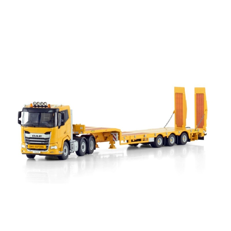 WSI04-2206 - DAF XF SL 6x2 semi-lowloader 3axle w/ramps - Yellow - Premium line /1:50 WSImodels WSI04-2206 - DAF XF SL 6x2 semi-lowloader 3axle w/ramps - Yellow - Premium line /1:50 WSImodels